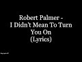 Robert Palmer - I Didn't Mean To Turn You On (Lyrics HD)