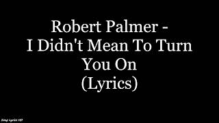 Robert Palmer - I Didn&#39;t Mean To Turn You On (Lyrics HD)