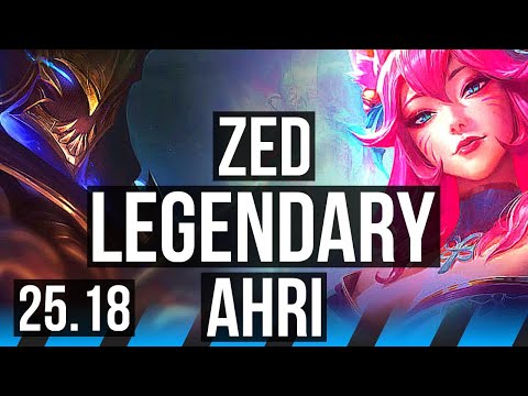 ZED vs AHRI (MID) | 11/2/9, Legendary | KR Master | 25.18