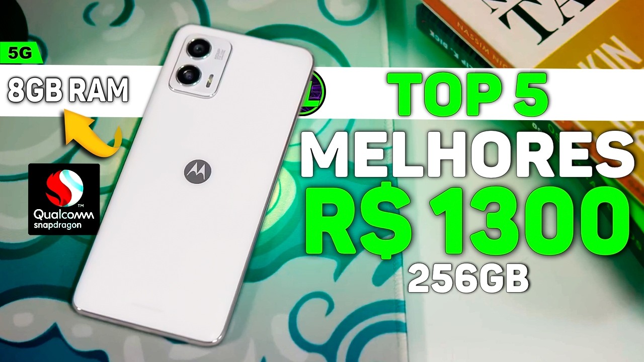 5 CELULARES para JOGOS até 1300 Reais (2025) BOM e BARATO