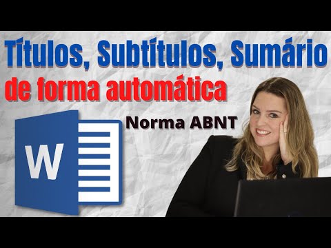 Títulos, Subtítulos e Sumário de forma automática no Word (Normas ABNT)