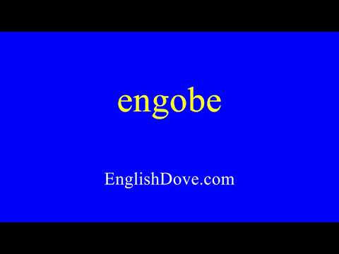 How to pronounce engobe in American English