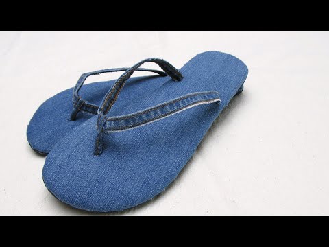 How to upcycle old jeans into new flip flops - #116