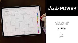 2025 - 2026 Elevate Power Digital Planner and 12 Subject Notebook Walkthrough