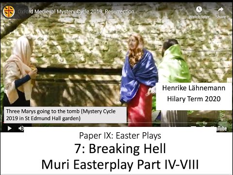 Medieval German Easterplays 7:  Muri Easter Play Fragment IV-VI