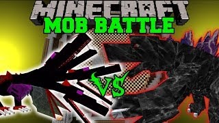 THE QUEEN VS MOBZILLA, GODZILLA, & BURNING GODZILLA - Minecraft Mob Battles - Mods