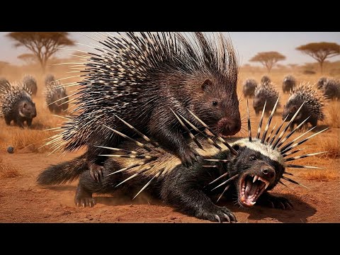 The Ultimate Porcupine vs Honey Badger: Nature’s Tank Meets Psychopath | Animal Battle