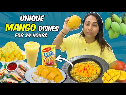 Eating Only Unique Mango Dishes For 24 Hours! 🥭 Insane Food Challenge