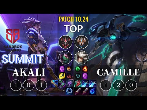 SB Summit Akali vs Camille Top - KR Patch 10.24