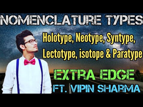 Nomenclature Type: Holotype, Isotypes, Syntype, Paratype, Neotype and Lectotype | Extra Edge Video