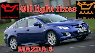 Mazda 6 OIL light ON / flickering 1.8 petrol.  Sump down Oil pick up clean  / oil change, Murphyslaw