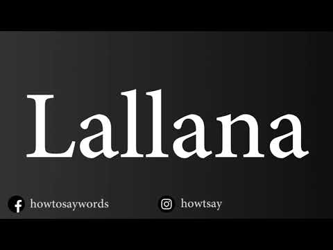 How To Pronounce Lallana
