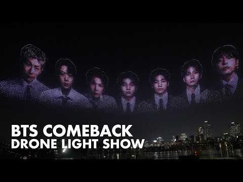 [FULL] 방탄소년단 컴백 드론 라이트 쇼 | BTS COMEBACK DRONE LIGHT SHOW