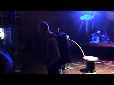 arc attack tesla coil gun at maker faire