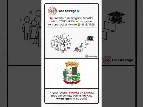 🚨 PREFEITURA DE SALGADO FILHO/PR: EDITAL ABERTO!  #concursopúblico