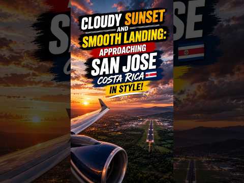 Cloudy Sunset and Smooth Landing: Approaching San Jose Costa Rica in Style!