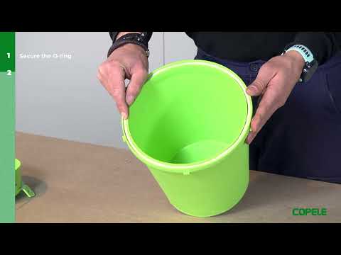 Slide 5 - Copele Poultry drinking bucket, 5.5L, grey plastic (video)