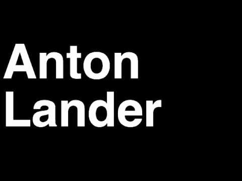 How to Pronounce Anton Lander Edmonton Oilers NHL Hockey Player Runforthecube