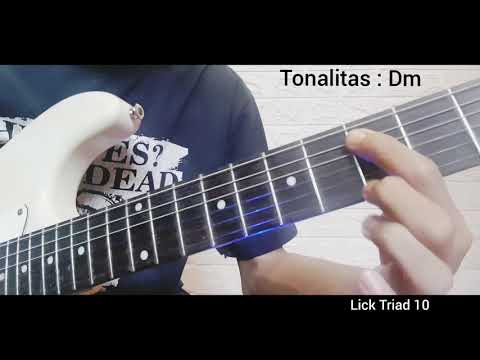 Tutorial guitar Lick Triad 10 Tonalitas Dm