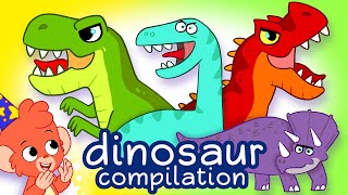 Download lagu Dinosaur Puzzles for Kids | Scary Dinosaurs: T-Rex Spinosaurus and more with Club Baboo mp3