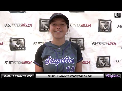 2024 Audrey Volzer  4.2 GPA - Catcher Softball Skills Video - Ca Grapettes Hollingsworth