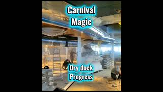 🛳️Carnival Magic Dry Dock Progress #shorts 🌴