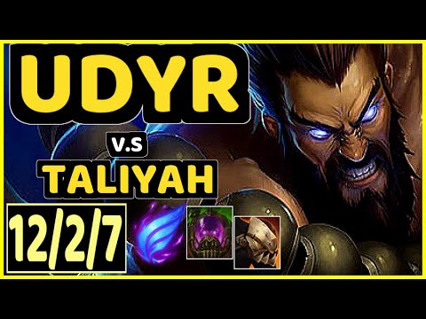 UDYR vs TALIYAH - 12/2/7 KDA JUNGLE GAMEPLAY - NA Ranked DIAMOND