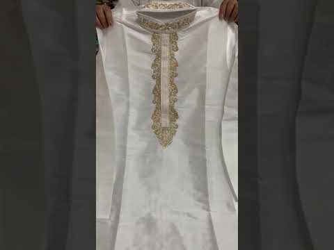 Dot Exports Blue,As Shown Embroidery Kurta Pajama, Adult, Size: 44-48 Available