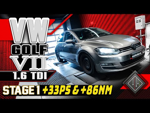 Volkswagen Golf 7 1.6 TDI | Softwareoptimierung Stage 1 | 80-140 km/h & Prüfstand | mcchip-dkr