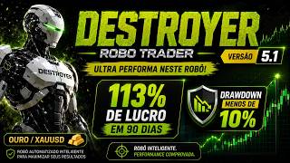 37% AO MÊS, RESULTADOS DESTE TESTE ROBÔ DESTROYER 5.1 XAU/OURO