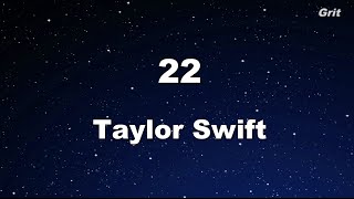 Download lagu 22 - Taylor Swift Karaoke【WithGuide Melody】 mp3
