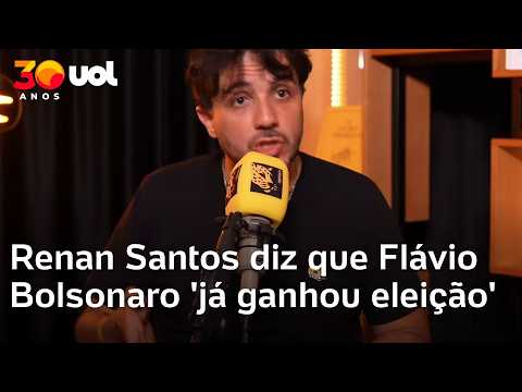 Renan Santos diz que Flávio Bolsonaro já ganhou eleição e descarta apoio a ele ou Lula no 2º turno
