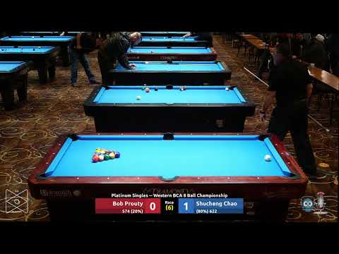 Bob Prouty vs Shucheng Chao - Platinum Singles - 2023 Western BCA 8 Ball Championship