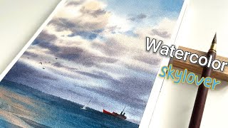 Painting a Watercolor Sky and Ocean: A Step-by-Step Guide