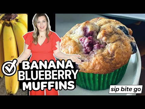 Banana Blueberry Muffins With Frozen Blueberries