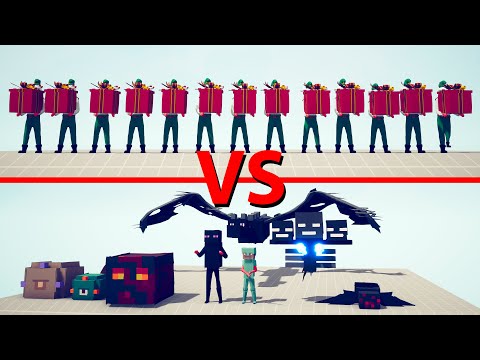 MINECRAFT Team vs PRESENT ELF Team - Totally Accurate Battle Simulator TABS