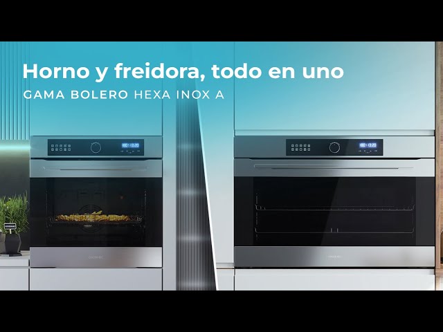 Forno elettrico Cecotec Bolero Hexa AF319000 133L Inox con Airfryer e Pulizia a Vapore video