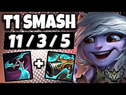 T1 Smash Tristana ADC vs Caitlyn - Rank #7 Korea Challenger 25.4 ✅