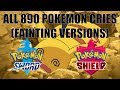 All 890 Pokemon Cries Fainting Versions