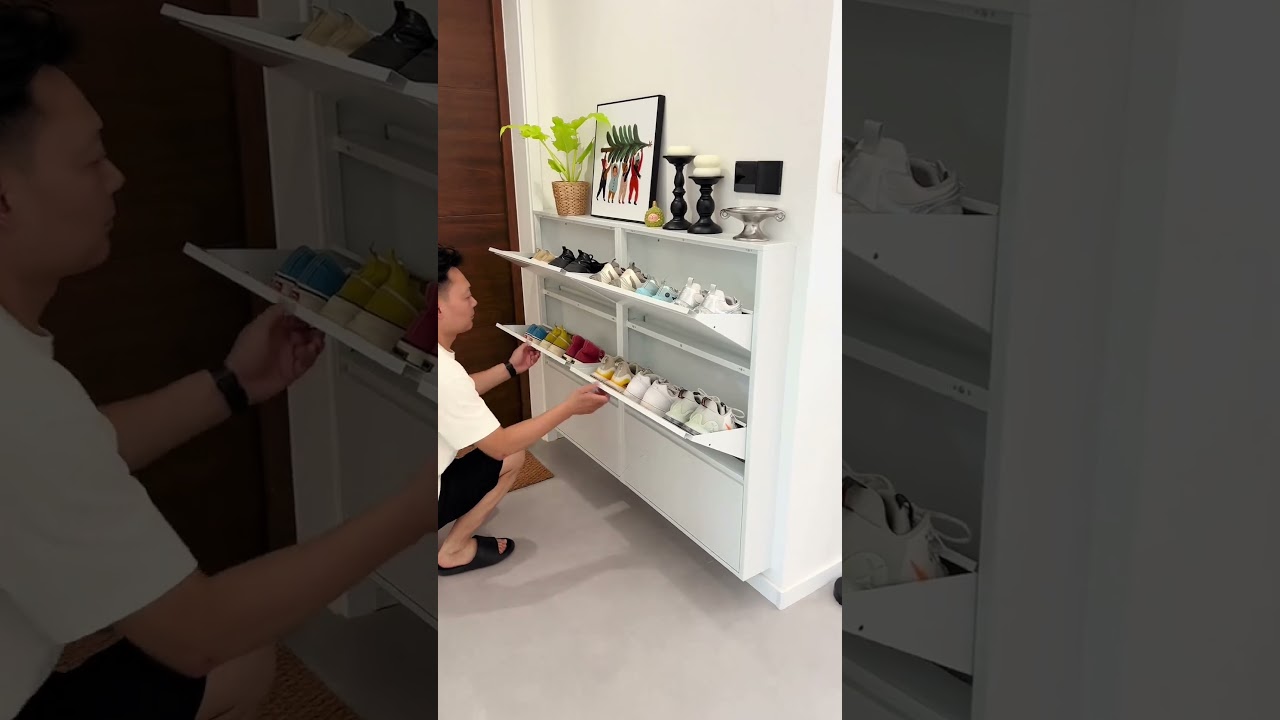 Space-Saving Shoe Cabinet#feedshorts #shortvideo