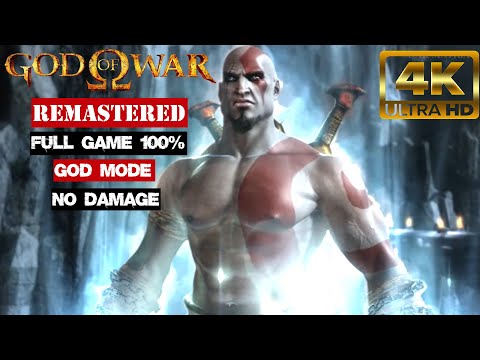 God of War 1 Remastered - Full Game 100% Walkthrough [No Damage] GOD MODE☇| All Cutscenes