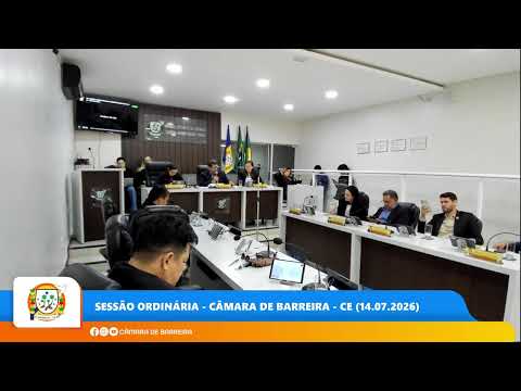 Sessão Ordinária - Câmara de Barreira - CE (14.07.2026)