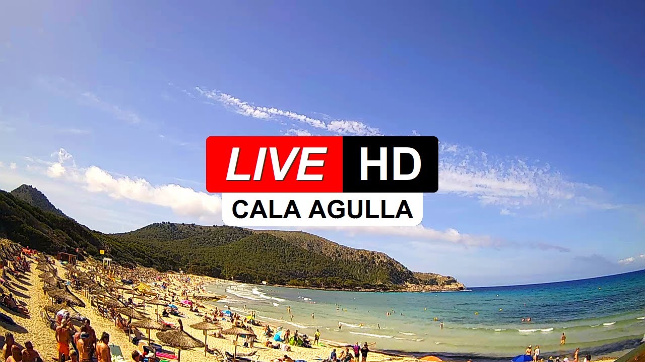 Live webcam view of Vista de la playa de Cala Agulla