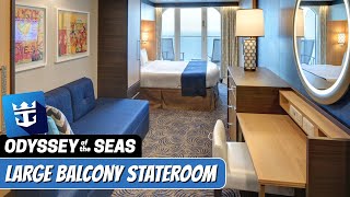 Odyssey of the Seas | Large Balcony Stateroom Full Walkthrough Tour & Review 4K