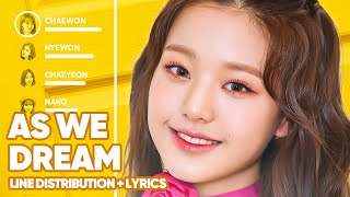 IZ*ONE - As We Dream/Yume wo Miteiru Aida (Korean Ver.) Line Distribution + Lyrics PATREON REQUESTED