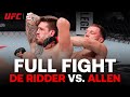 DE RIDDER VS ALLEN Eindigt In MERKWAARDIG SLOTSTUK UFC Vancouver Full Fight