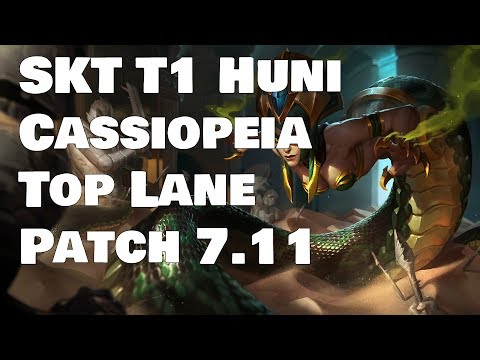SKT T1 Huni - Cassiopeia vs Kennen Patch 7.11