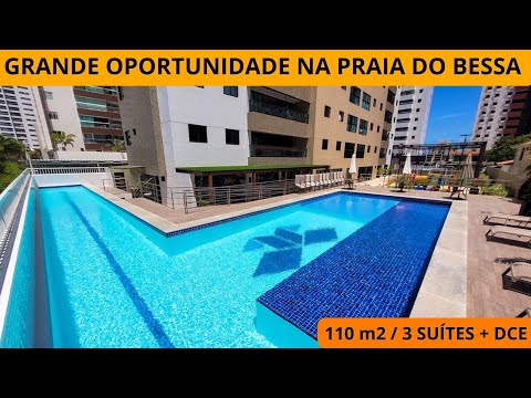 APARTAMENTO EM JOÃO PESSOA. 110 m2, 3 SUÍTES + DCE, VARANDA GOURMET, BESSA / JD.OCEANIA R$ 950 mil