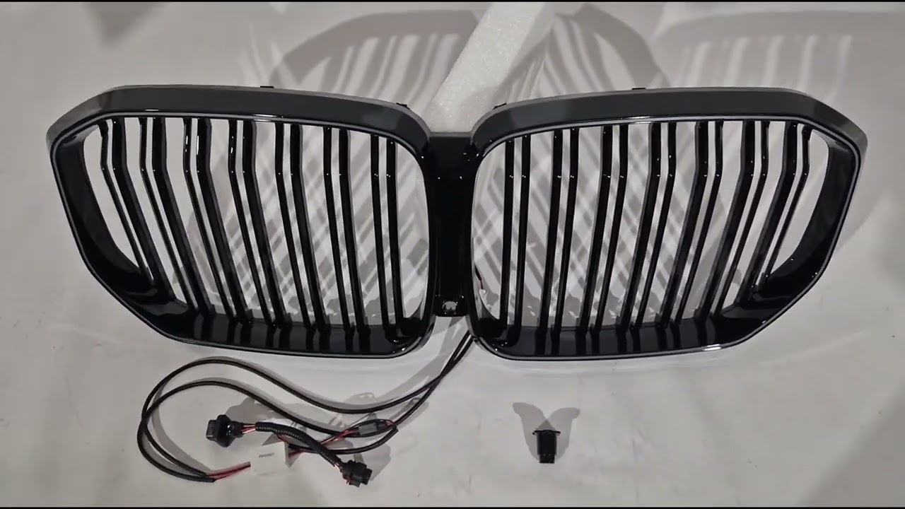 BMW X5 G05 2019–2026 BMW nierengrille M-Look LED (2019-2022, hoogglans zwart) Video 2
