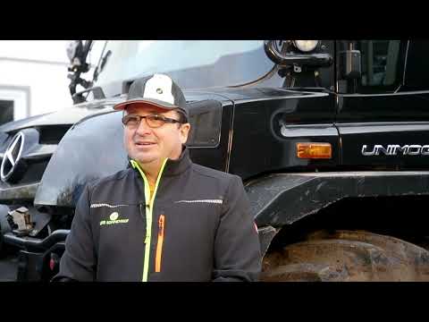 Farmer Udo Leib and the advantages of the Unimog in agriculture.